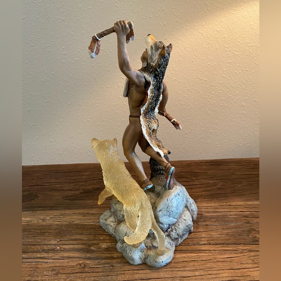 Hamilton 1997 Powerful Spirit of the Wolf Sculptural Collection By Steve Kehrli - Picture 3 of 10